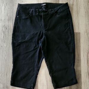d.jeans Plus Black Denim Capri Pants